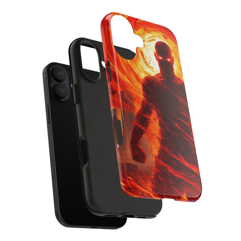 "Bold Fiery Superhero" Mobile Case | Clear Case with Fiery Look | Slim Mobile Cases Compatible for iPhone