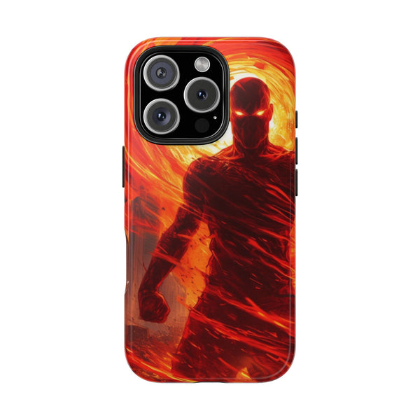 Bold Fiery Superhero IPhone Case | Clear Case with Fiery Look | Slim IPhone Case Cover for Men