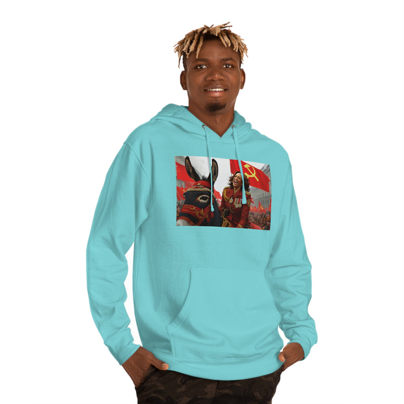 "Kamala Happy Donkey" Printed Sweatshirt Hoodie Long Sleeve Sweaters | Cool Print Sweatshirt for Unisex