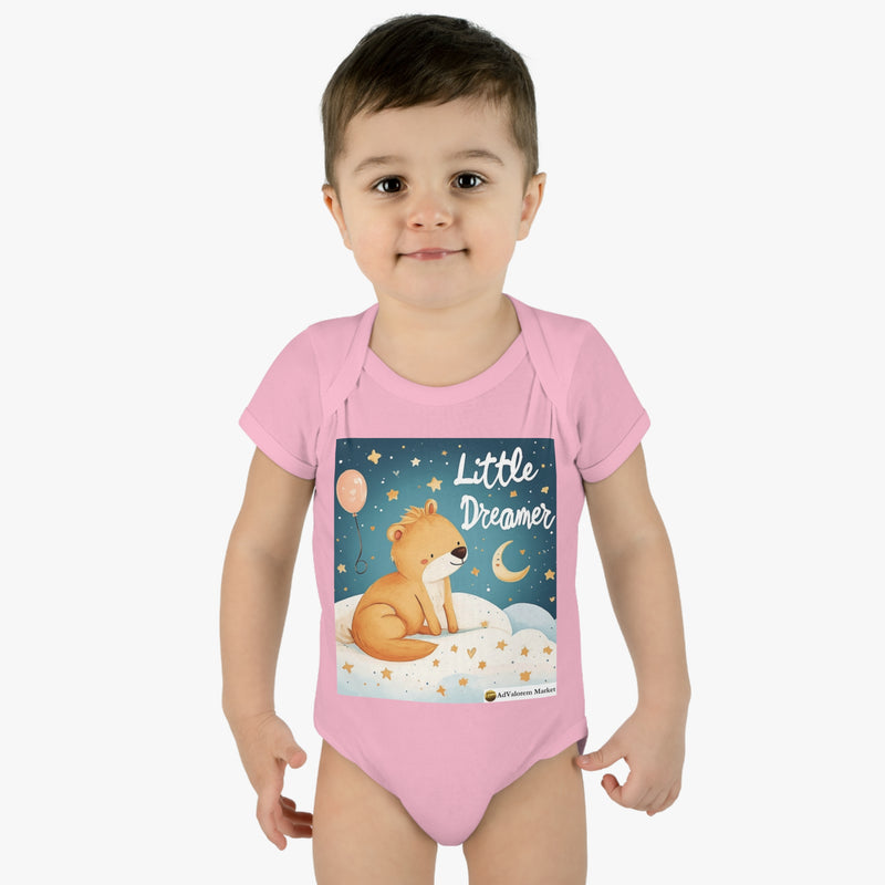 Printed Unisex Baby Rib Infant Bodysuit | Little Dreamers Printed 100% Combed Ring-Spun Cotton | Dress Your Little One in Style