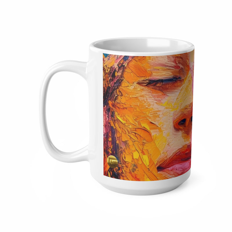 Printed Ceramic 15oz Coffee Cup | Woman Face Print Cup for Unisex | Restaurant Coffee Cups for Coffee