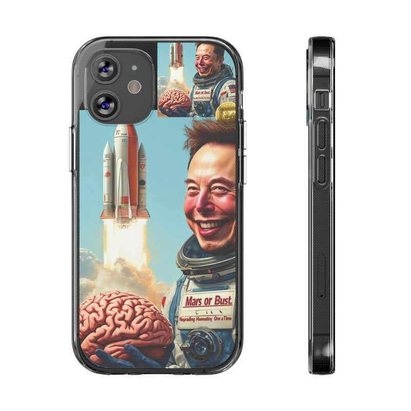 "Mars or Burst" Painted Mobile Case | Clear Case with Attractive Look | Slim Mobile Cases Compatible for iPhone