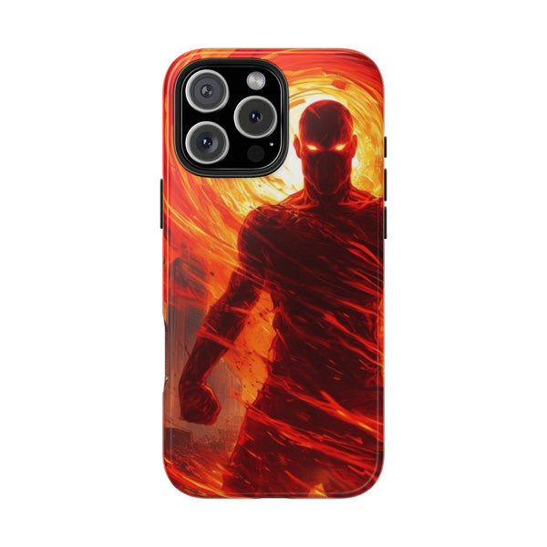 Bold Fiery Superhero IPhone Case | Clear Case with Fiery Look | Slim IPhone Case Cover for Men