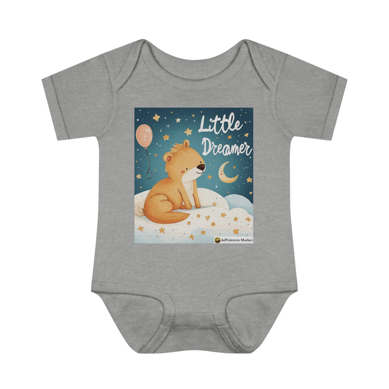 Printed Unisex Baby Rib Infant Bodysuit | Little Dreamers Printed 100% Combed Ring-Spun Cotton | Dress Your Little One in Style