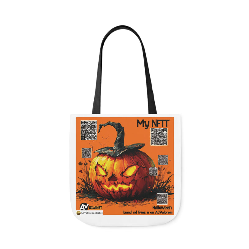 Halloween Canvas Printed Tote Bag for Men/Women with 5-Color Straps | Reusable Tote Shoulder Bag Casual Bag for Vacation, Shopping, Work, Gym | Available in Different Sizes