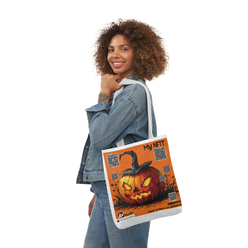 Halloween Canvas Printed Tote Bag for Men/Women with 5-Color Straps | Reusable Tote Shoulder Bag Casual Bag for Vacation, Shopping, Work, Gym | Available in Different Sizes