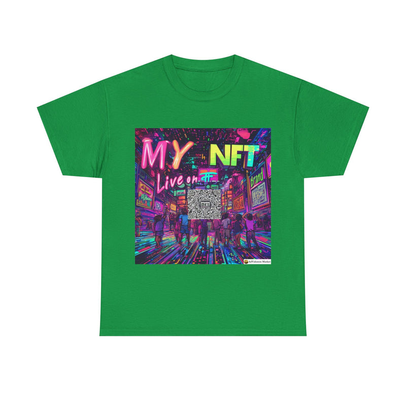 "My NFT on Live" Printed Cotton T-shirt for Unisex | T-Shirts for Boys, Girls, Men, Women