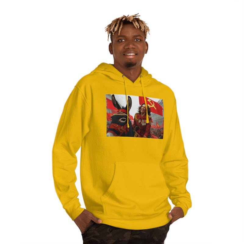 "Kamala Happy Donkey" Printed Sweatshirt Hoodie Long Sleeve Sweaters | Cool Print Sweatshirt for Unisex