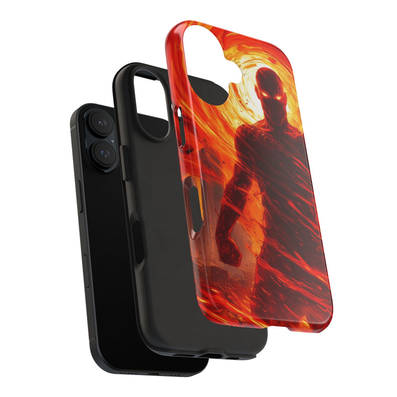 Bold Fiery Superhero IPhone Case | Clear Case with Fiery Look | Slim IPhone Case Cover for Men