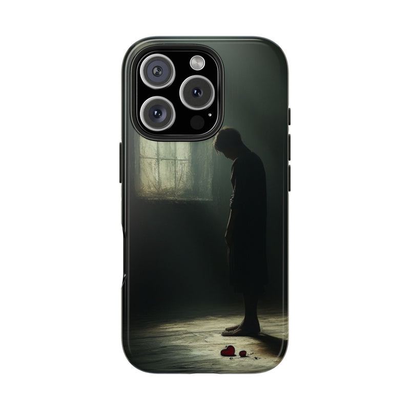 "Echoes of Sorrow" iPhone Case | Clear Case with Sorrow Feel Look | Slim Mobile Cases Compatible for iPhone