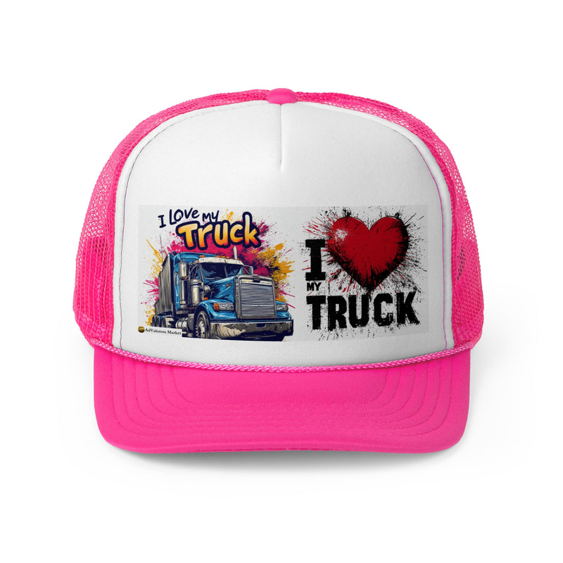 Trucker Unisex Classic Printed Cap | I Love my Truck Adjustable Cap for Men and Women