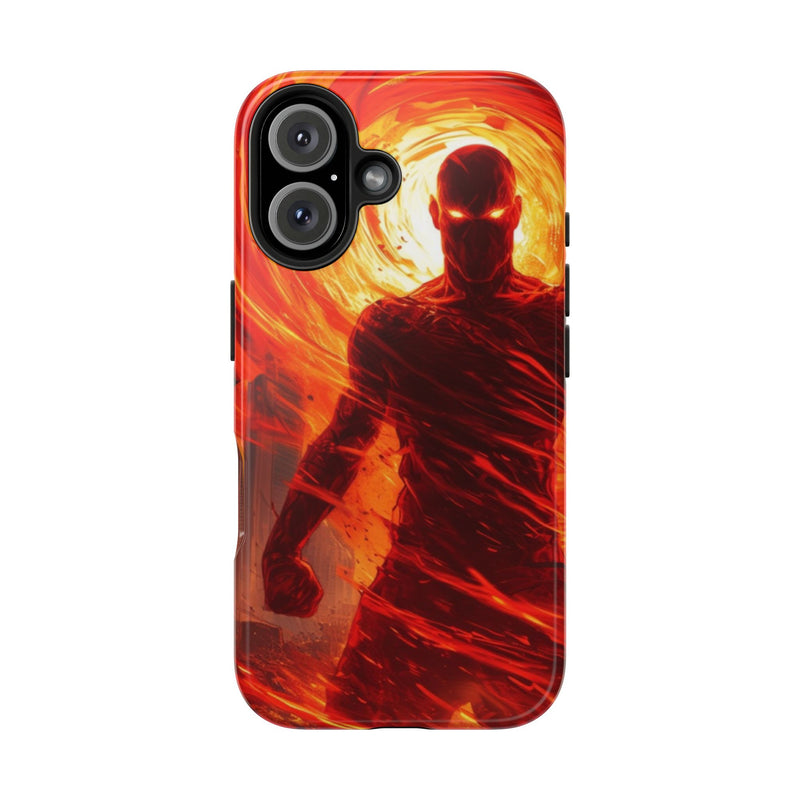 Bold Fiery Superhero IPhone Case | Clear Case with Fiery Look | Slim IPhone Case Cover for Men