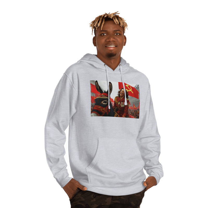 "Kamala Happy Donkey" Printed Sweatshirt Hoodie Long Sleeve Sweaters | Cool Print Sweatshirt for Unisex