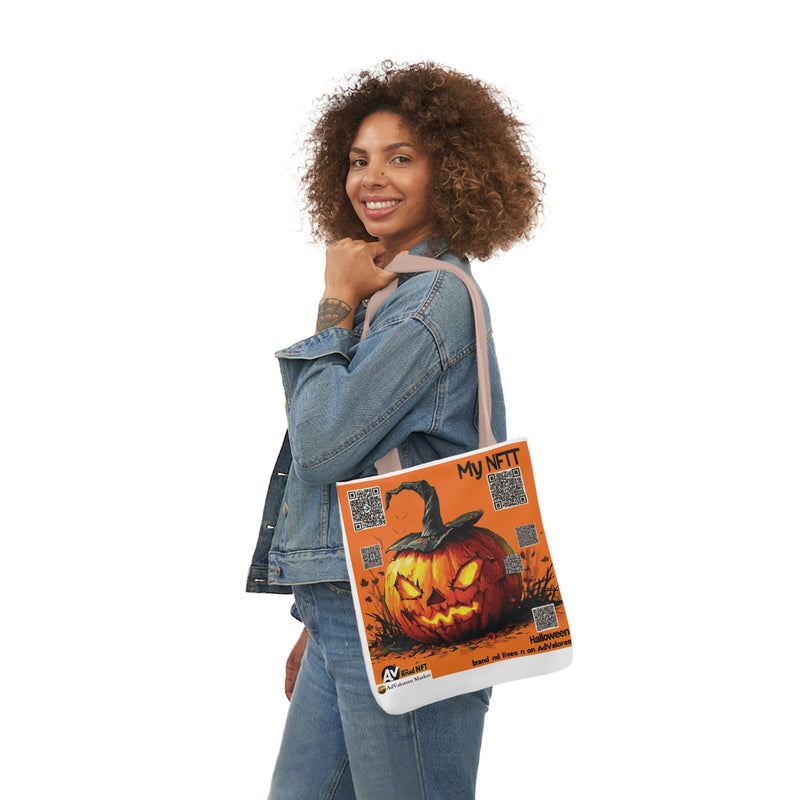 Halloween Canvas Printed Tote Bag for Men/Women with 5-Color Straps | Reusable Tote Shoulder Bag Casual Bag for Vacation, Shopping, Work, Gym | Available in Different Sizes