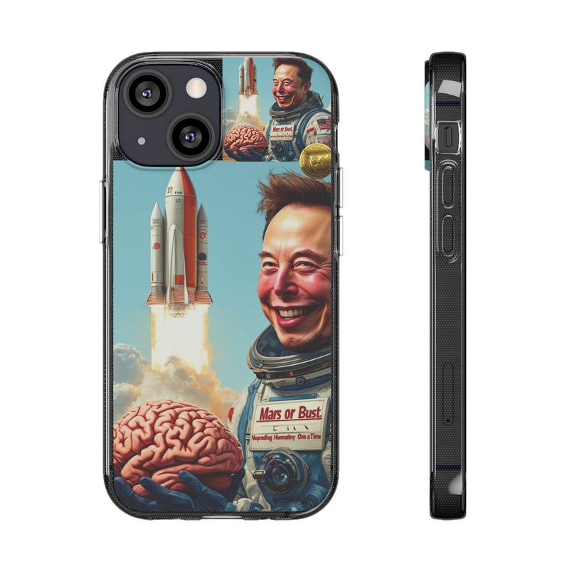 "Mars or Burst" Painted Mobile Case | Clear Case with Attractive Look | Slim Mobile Cases Compatible for iPhone