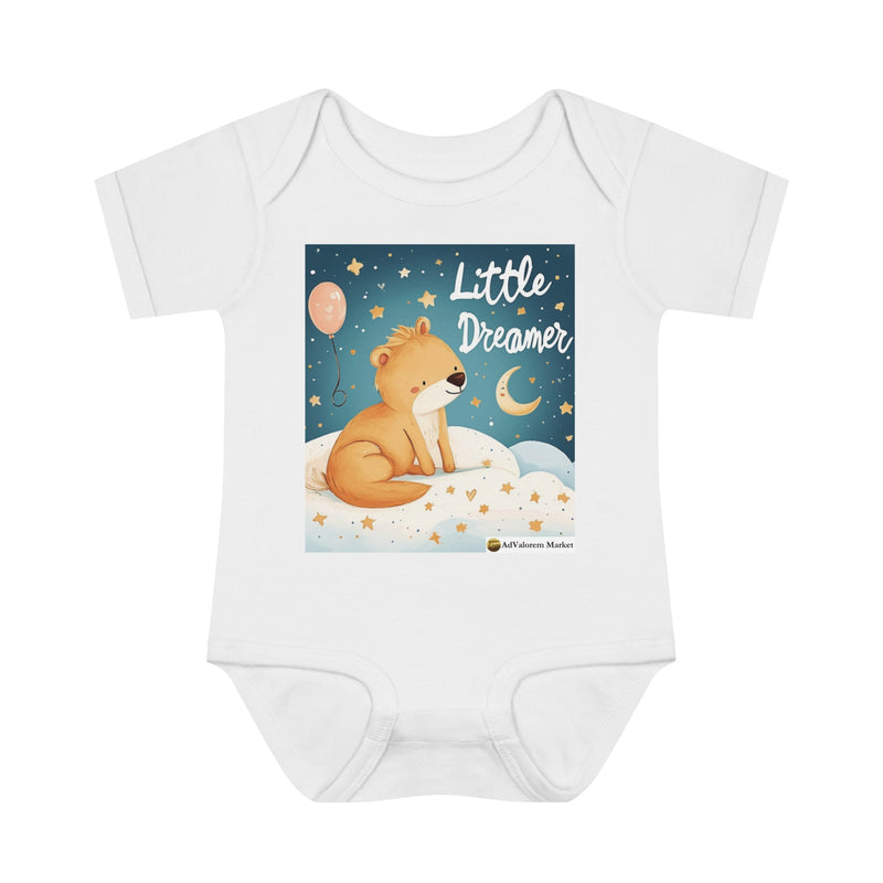 Printed Unisex Baby Rib Infant Bodysuit | Little Dreamers Printed 100% Combed Ring-Spun Cotton | Dress Your Little One in Style