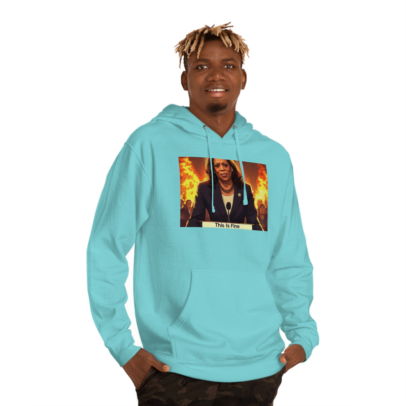 "This is fine" Printed Sweatshirts Hoodie Long Sleeve Sweaters | Cool Print Sweatshirt for Unisex