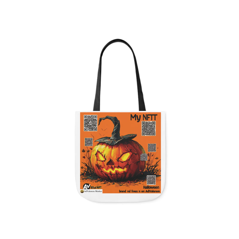 Halloween Canvas Printed Tote Bag for Men/Women with 5-Color Straps | Reusable Tote Shoulder Bag Casual Bag for Vacation, Shopping, Work, Gym | Available in Different Sizes