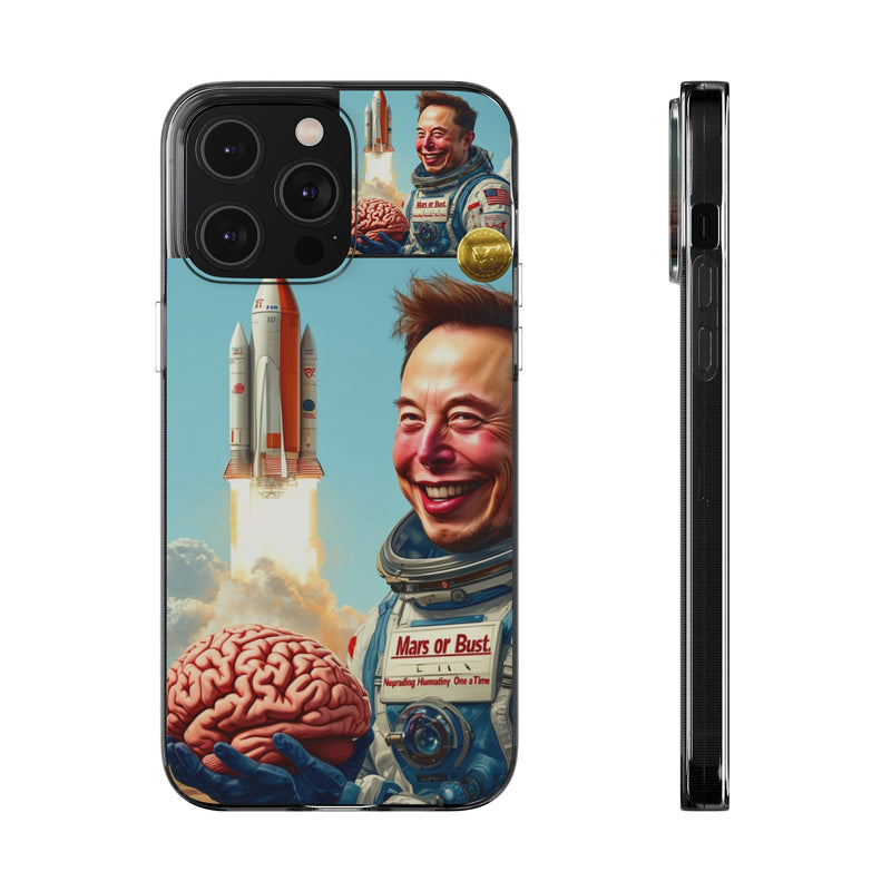 "Mars or Burst" Painted Mobile Case | Clear Case with Attractive Look | Slim Mobile Cases Compatible for iPhone