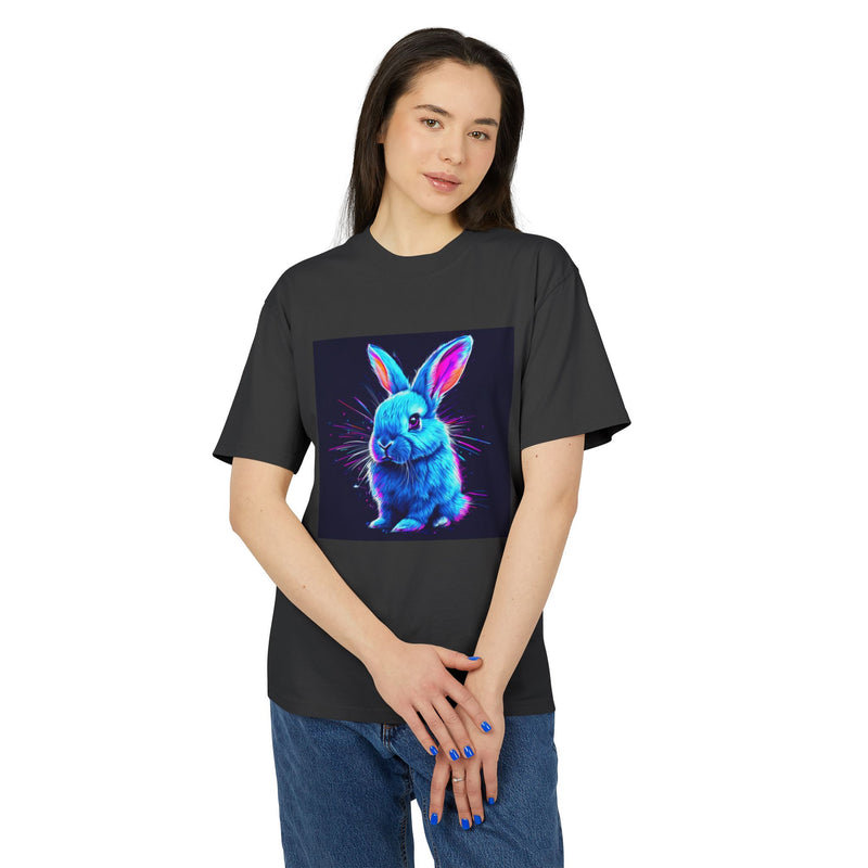 "Blue Bunny" Printed Cotton T-shirt for Unisex | T-Shirts for Boys, Girls, Men, Women