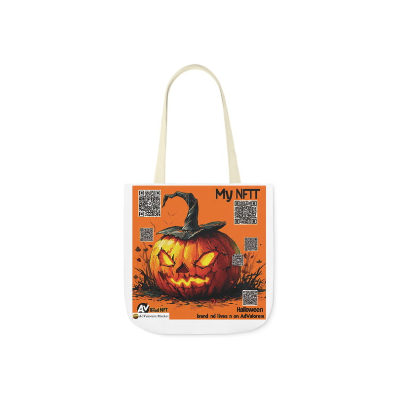 Halloween Canvas Printed Tote Bag for Men/Women with 5-Color Straps | Reusable Tote Shoulder Bag Casual Bag for Vacation, Shopping, Work, Gym | Available in Different Sizes