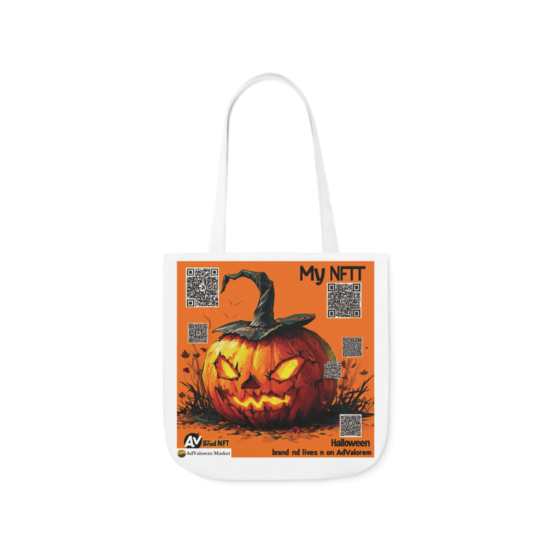 Halloween Canvas Printed Tote Bag for Men/Women with 5-Color Straps | Reusable Tote Shoulder Bag Casual Bag for Vacation, Shopping, Work, Gym | Available in Different Sizes