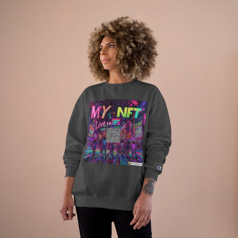 "My NFT on Live" Printed Sweatshirts Long Sleeve Sweaters | Cool Print Sweatshirt for Unisex