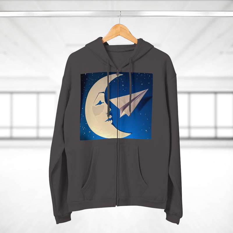 "Moonlit Origami" Printed Sweatshirt Hoodie Long Sleeve Sweaters | Cool Print Sweatshirt for Unisex