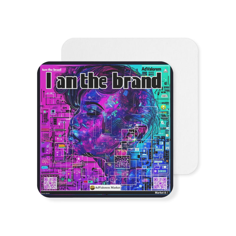 "I am the Brand" Absorbent ceramic Printed Coaster for Drinks, Coffee, Beer | Pack of 2, 50 and 100 | Home Decor Gifts