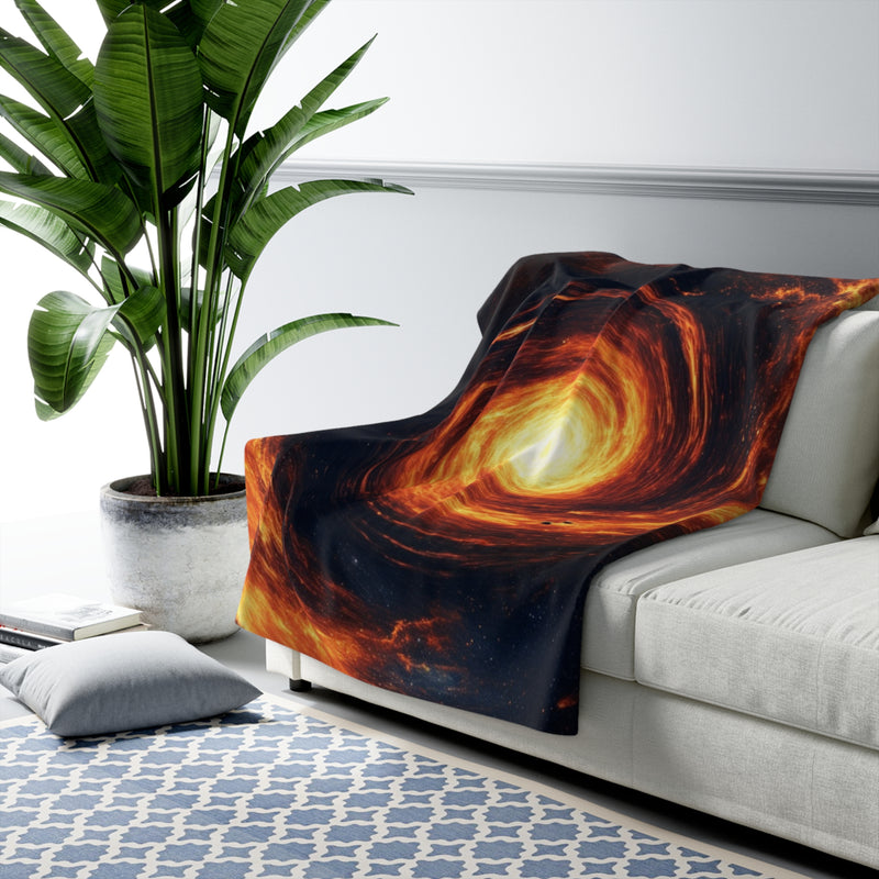 Galaxy Printed Sherpa Fleece Blanket | Soft Lightweight Blanket for Bed, Sofa, Travel, Picnics, Home Decor and Camping