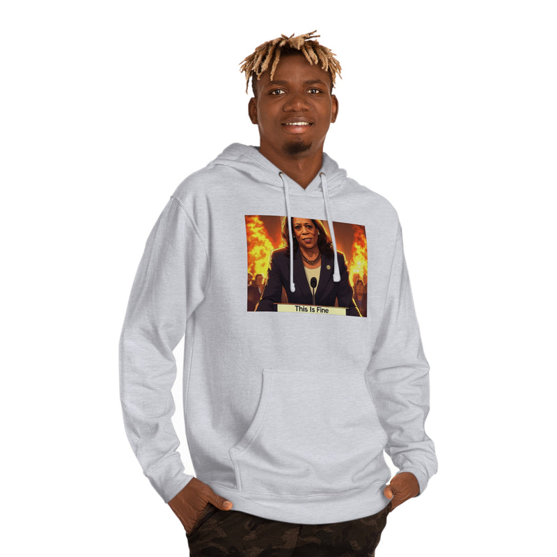 "This is fine" Printed Sweatshirts Hoodie Long Sleeve Sweaters | Cool Print Sweatshirt for Unisex