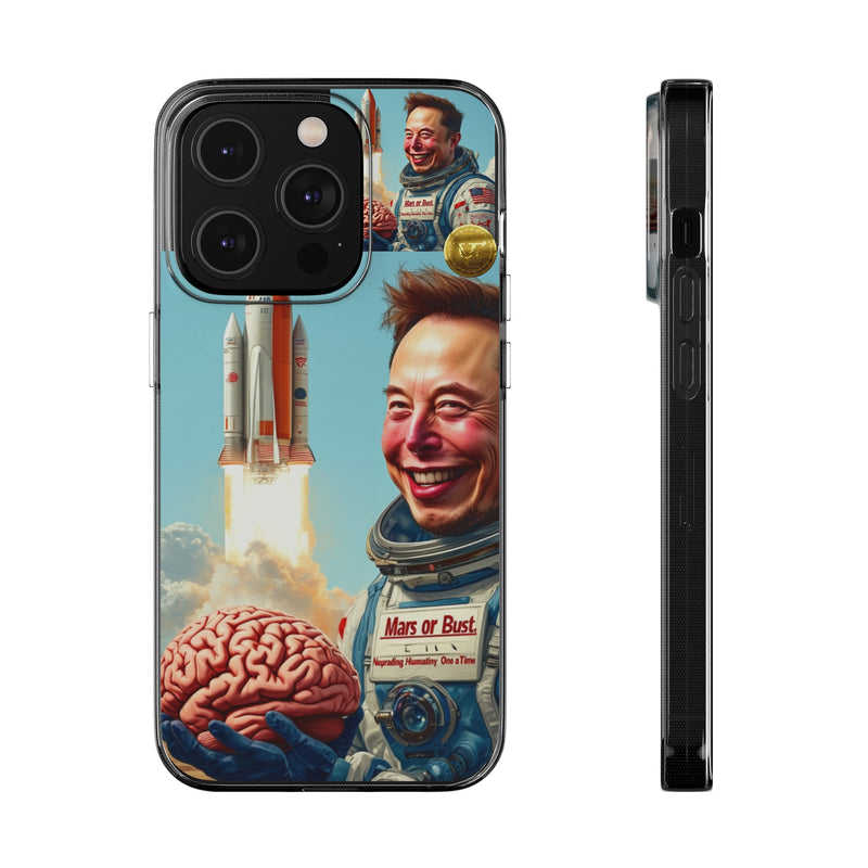 "Mars or Burst" Painted Mobile Case | Clear Case with Attractive Look | Slim Mobile Cases Compatible for iPhone