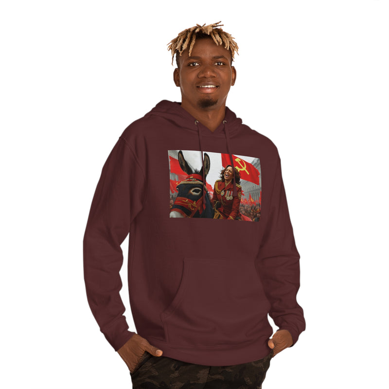 "Kamala Happy Donkey" Printed Sweatshirt Hoodie Long Sleeve Sweaters | Cool Print Sweatshirt for Unisex