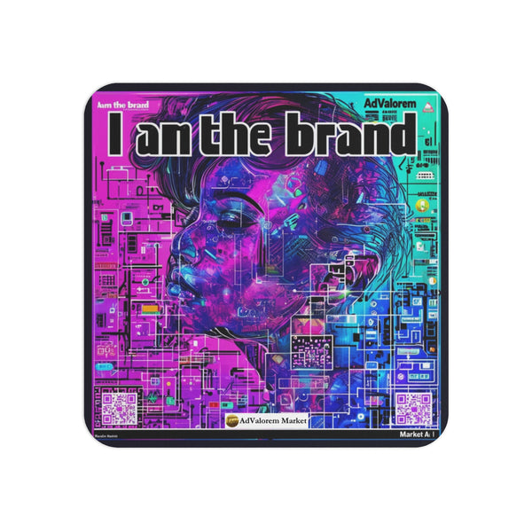 "I am the Brand" Absorbent ceramic Printed Coaster for Drinks, Coffee, Beer | Pack of 2, 50 and 100 | Home Decor Gifts