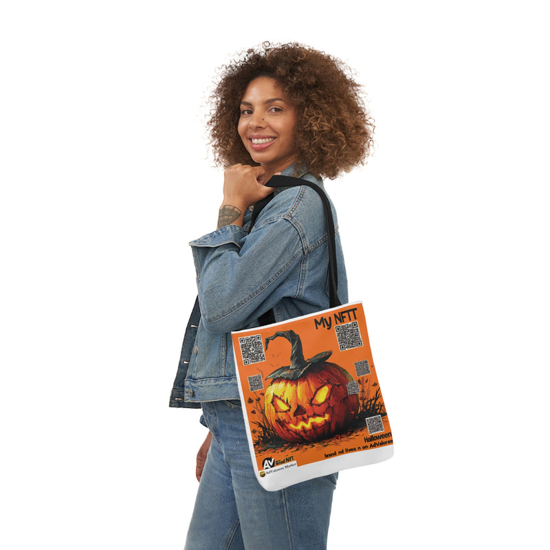 Halloween Canvas Printed Tote Bag for Men/Women with 5-Color Straps | Reusable Tote Shoulder Bag Casual Bag for Vacation, Shopping, Work, Gym | Available in Different Sizes