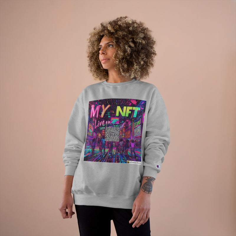 "My NFT on Live" Printed Sweatshirts Long Sleeve Sweaters | Cool Print Sweatshirt for Unisex