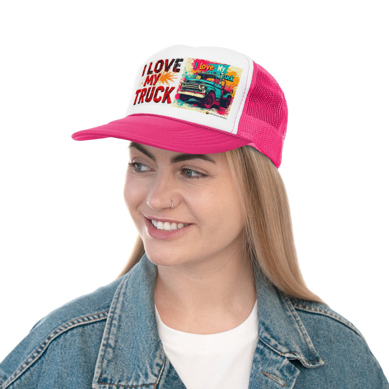 Trucker Unisex Classic Printed Cap | I Love my Truck Adjustable Cap for Men and Women