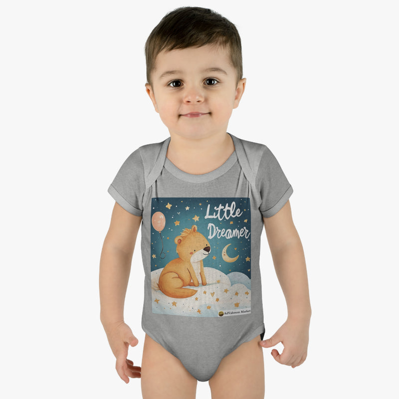 Printed Unisex Baby Rib Infant Bodysuit | Little Dreamers Printed 100% Combed Ring-Spun Cotton | Dress Your Little One in Style