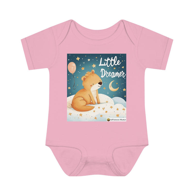 Printed Unisex Baby Rib Infant Bodysuit | Little Dreamers Printed 100% Combed Ring-Spun Cotton | Dress Your Little One in Style