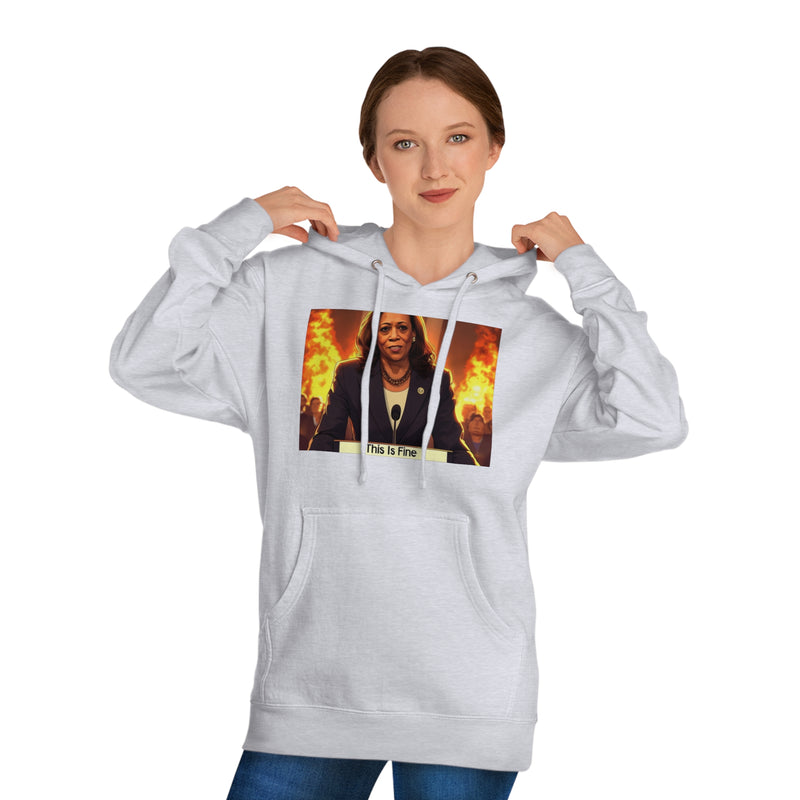 "This is fine" Printed Sweatshirts Hoodie Long Sleeve Sweaters | Cool Print Sweatshirt for Unisex