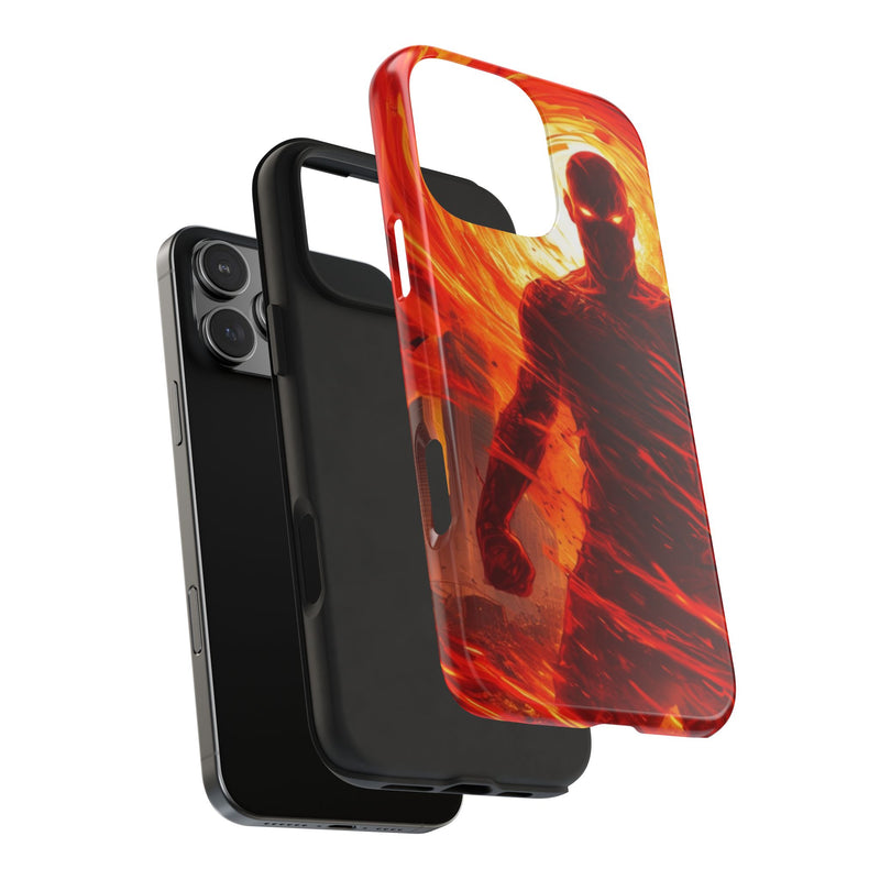 Bold Fiery Superhero IPhone Case | Clear Case with Fiery Look | Slim IPhone Case Cover for Men