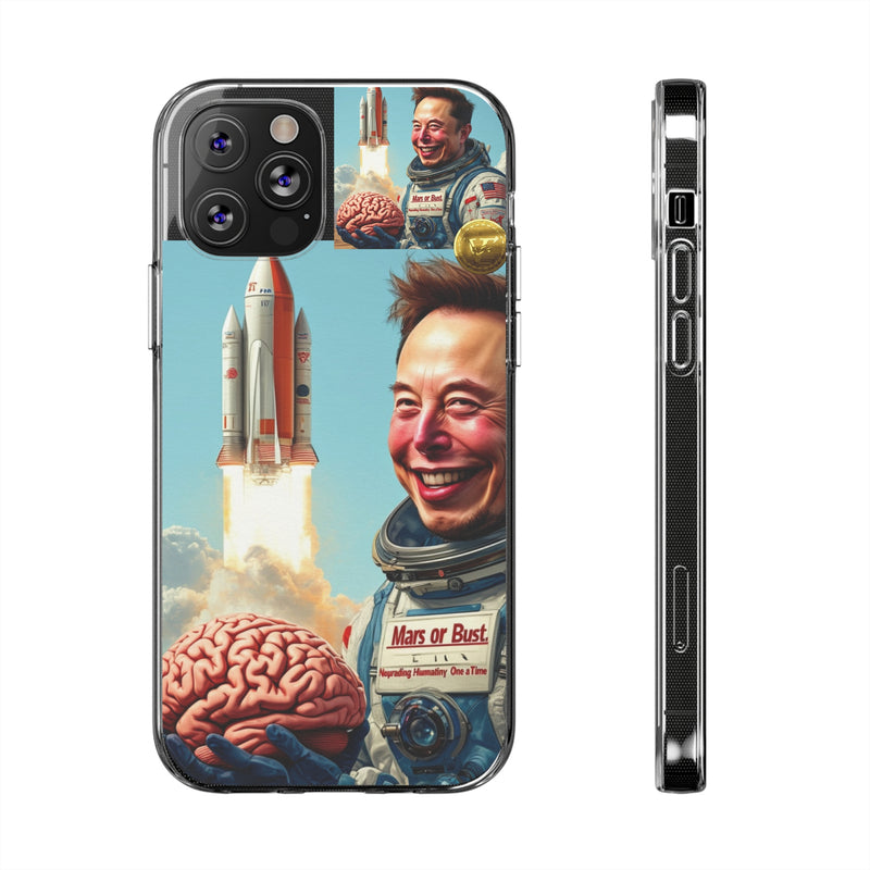 "Mars or Burst" Painted Mobile Case | Clear Case with Attractive Look | Slim Mobile Cases Compatible for iPhone