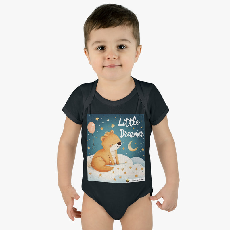 Printed Unisex Baby Rib Infant Bodysuit | Little Dreamers Printed 100% Combed Ring-Spun Cotton | Dress Your Little One in Style