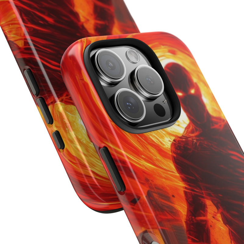 Bold Fiery Superhero IPhone Case | Clear Case with Fiery Look | Slim IPhone Case Cover for Men