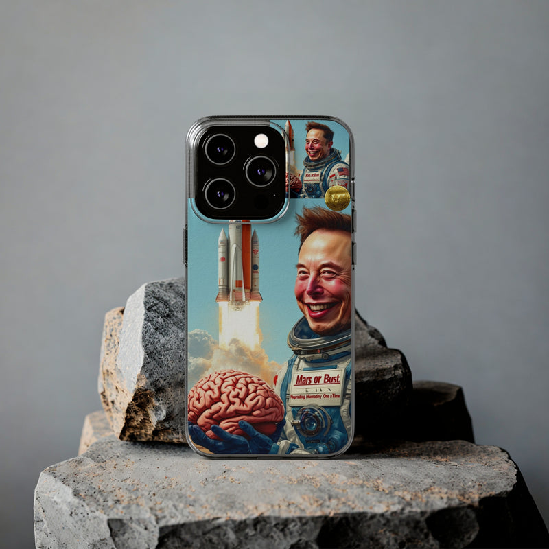 "Mars or Burst" Painted Mobile Case | Clear Case with Attractive Look | Slim Mobile Cases Compatible for iPhone