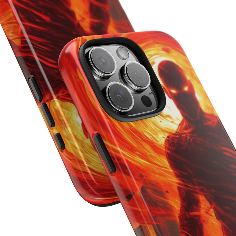 Bold Fiery Superhero IPhone Case | Clear Case with Fiery Look | Slim IPhone Case Cover for Men