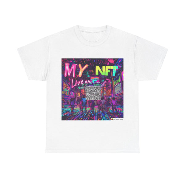 "My NFT on Live" Printed Cotton T-shirt for Unisex | T-Shirts for Boys, Girls, Men, Women