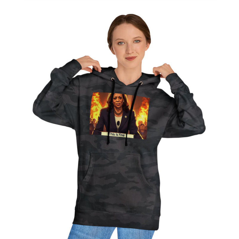 "This is fine" Printed Sweatshirts Hoodie Long Sleeve Sweaters | Cool Print Sweatshirt for Unisex