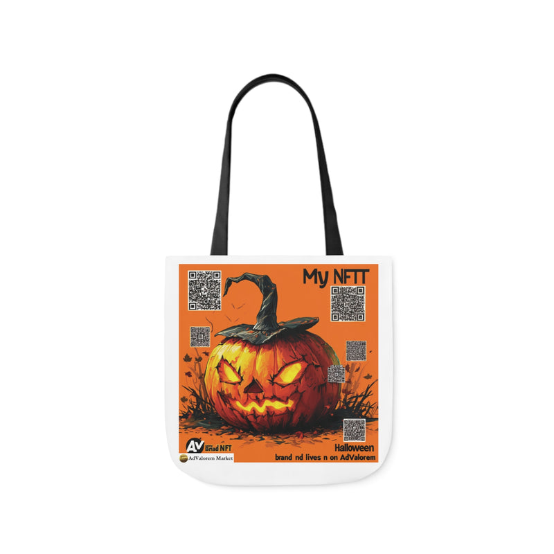 Halloween Canvas Printed Tote Bag for Men/Women with 5-Color Straps | Reusable Tote Shoulder Bag Casual Bag for Vacation, Shopping, Work, Gym | Available in Different Sizes