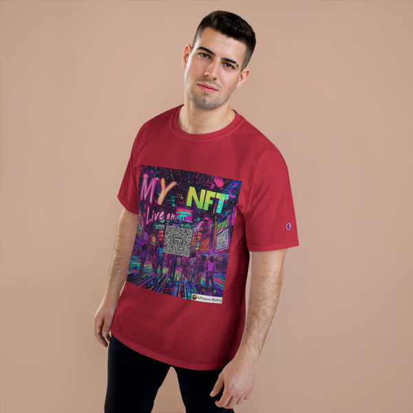 "My NFT on Live" Printed Cotton T-shirt for Unisex | T-Shirts for Boys, Girls, Men, Women